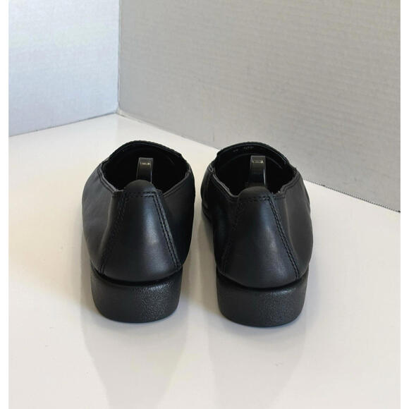 Hush Puppies Heaven Women's 9.5 Black Soft Leather Loafers Slip On Comfort Shoes - Picture 7 of 16